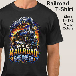 Modellbahn-Ingenieur-Dampflokomotive T-Shirt