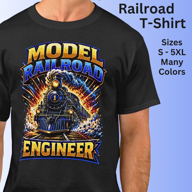 Modellbahn-Ingenieur-Dampfzug  T-Shirt (Von Creator hochgeladen)