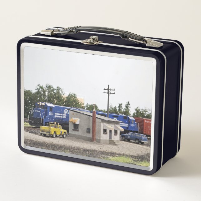 Modellbahn Nah-up Metall Brotdose (Vorderseite)