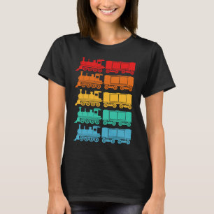 Modellbahnzug Eisenbahn Retro Lokomotive Zug T-Shirt