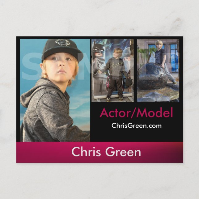 Modelle der Zed/Comp-Karten mit Headshot Postkarte (Vorderseite)