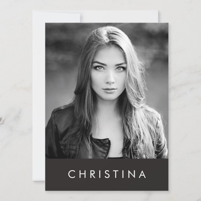 Modelle und Schauspieler Headshot Comp Card (Vorderseite)