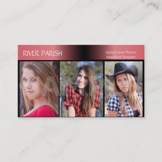 Modelle und Schauspieler Headshot-Visitenkarte Visitenkarte (Vorderseite)