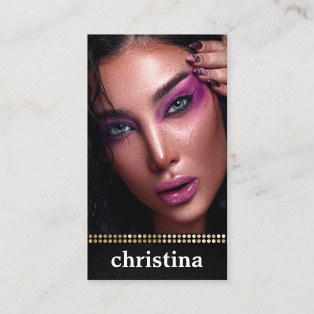 Modelle und Schauspieler Moderne Headshot Business Visitenkarte (Vorderseite)