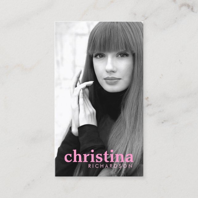 Modelle und Schauspieler Modernes Headshot III Visitenkarte (Vorderseite)