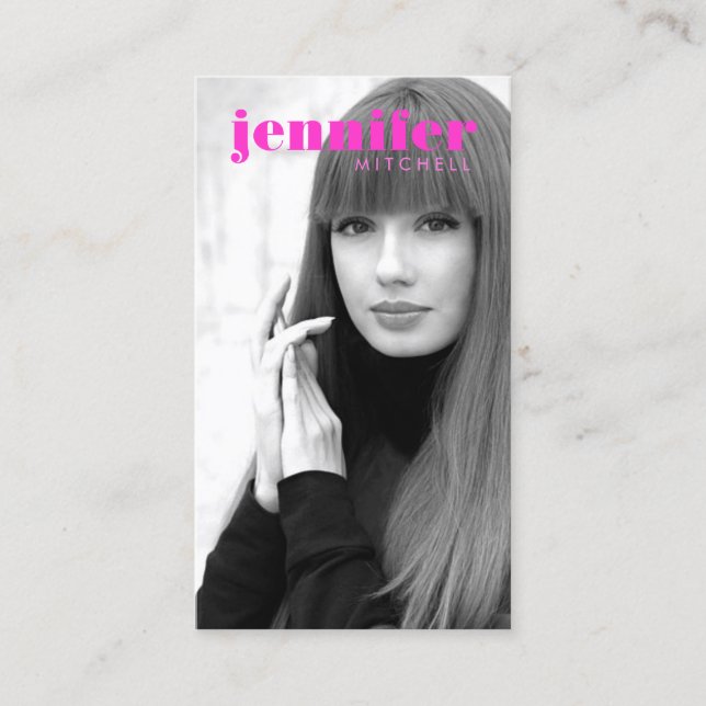 Modelle und Schauspieler Modernes Headshot IV Visitenkarte (Vorderseite)