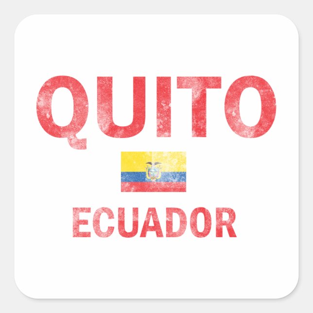 Modelle von Quito Ecuador Quadratischer Aufkleber (Vorderseite)