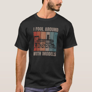 Modelleisenbahn-Dampflokomotive I mit T-Shirt