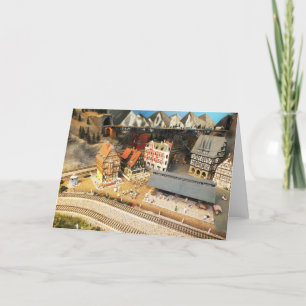 Modelleisenbahn und Brücke Feiertagskarte