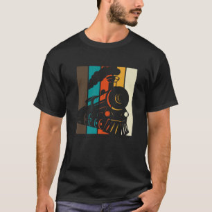 Modelleisenbahn-Vintager Lokomotiveisenbahnsammler T-Shirt