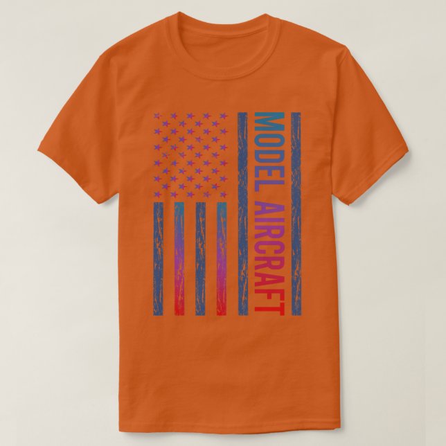 Modellflugzeug für die Gradientenflagge T-Shirt (Design vorne)