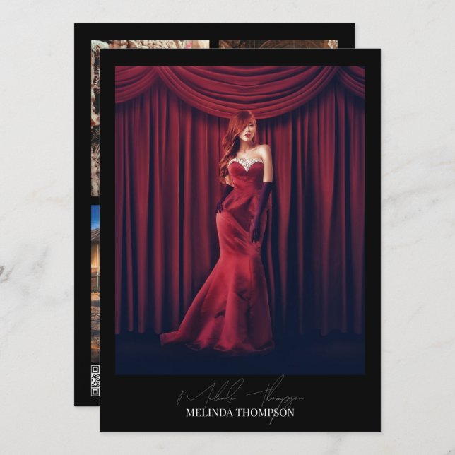 Modellieren von Schauspiel Comp Card 5 Foto Signat