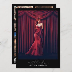 Modellieren von Schauspiel Comp Card 5 Foto Signat