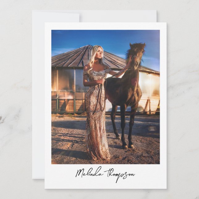 Modellieren von Schauspiel Comp Card 5 Foto Skript (Vorderseite)