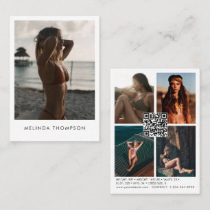 Modellierung der Comp Card 5 Foto QR Code Visitenkarte