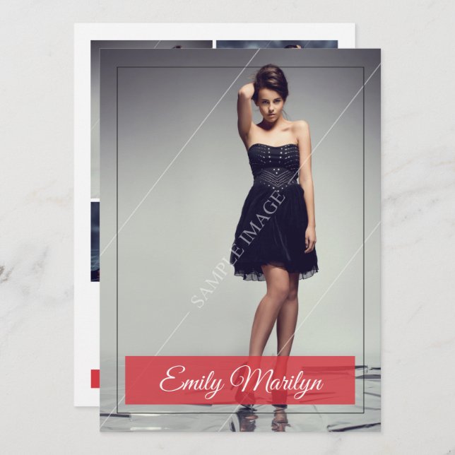 Modellierung der Mischkarte Einladung (Vorne/Hinten)