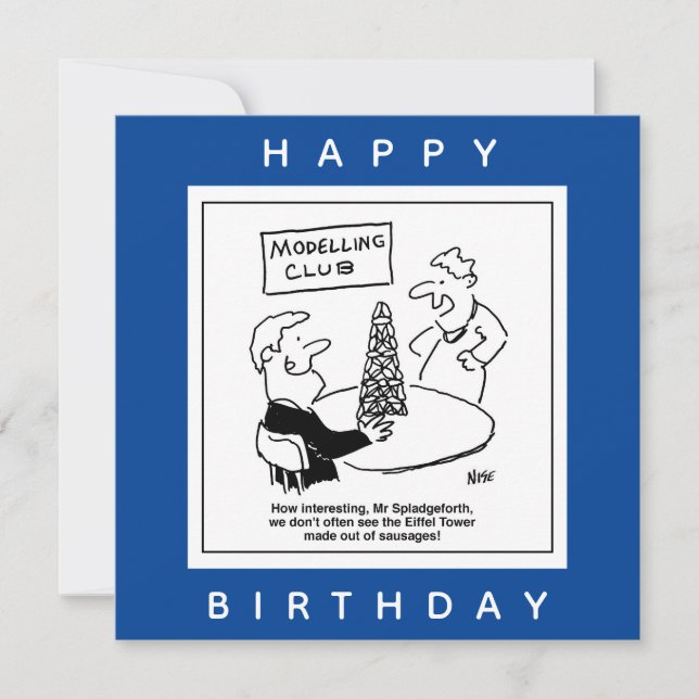 Modellierung des Eiffelturms-Cartoon Karte (Vorderseite)