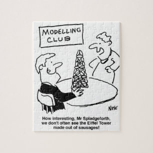 Modellierung des Eiffelturms-Cartoon Puzzle