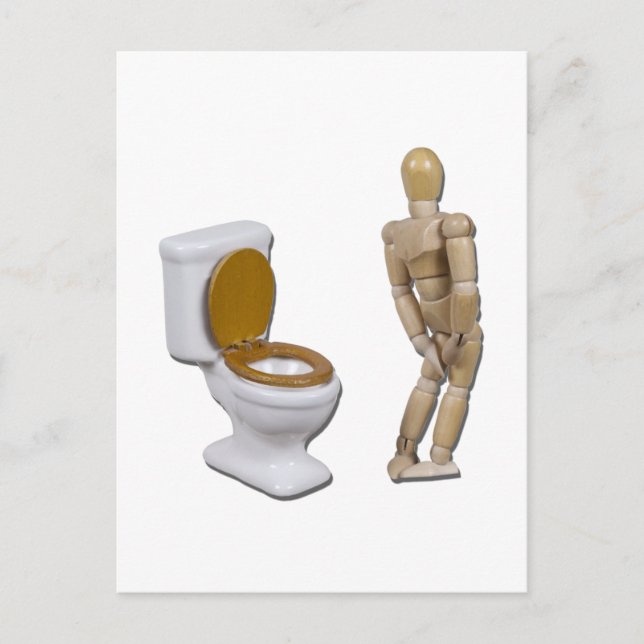 ModellInNeedNextToilet121611 Postkarte (Vorderseite)