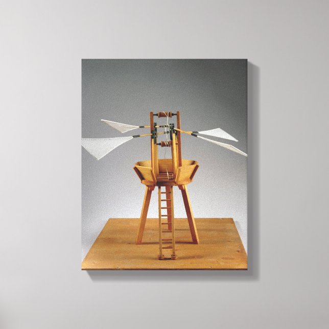 Modellrekonstruktion des Designs von da Vinci Leinwanddruck (Vorderseite)