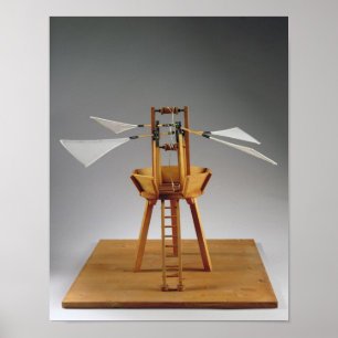 Modellrekonstruktion des Designs von da Vinci Poster