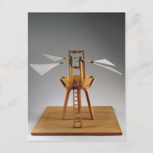 Modellrekonstruktion des Designs von da Vinci Postkarte