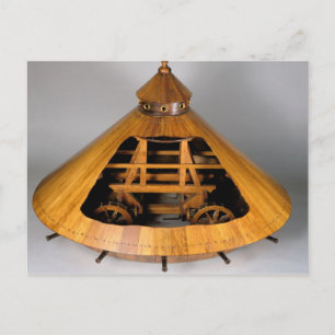 Modellrekonstruktion des Designs von da Vinci Postkarte