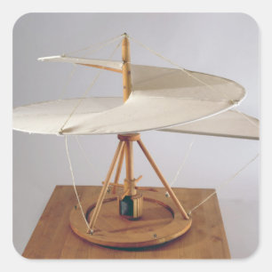 Modellrekonstruktion des Designs von da Vinci Quadratischer Aufkleber