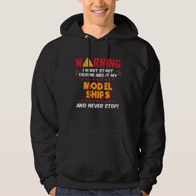 Modellschiffe Modellbauer Witz Grafik Hoodie (Vorderseite)