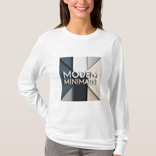 Modem-Minimalist-T-Shirt T-Shirt (Vorderseite)