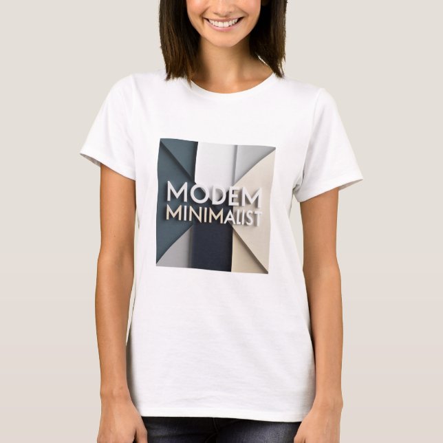 Modem-Minimalist-T-Shirt T-Shirt (Vorderseite)