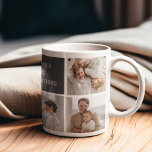 Moden 3Collage Foto & Grau Bestes Familiengeschenk Tasse<br><div class="desc">Moden 3Collage Foto & Grau Bestes Familiengeschenk</div>