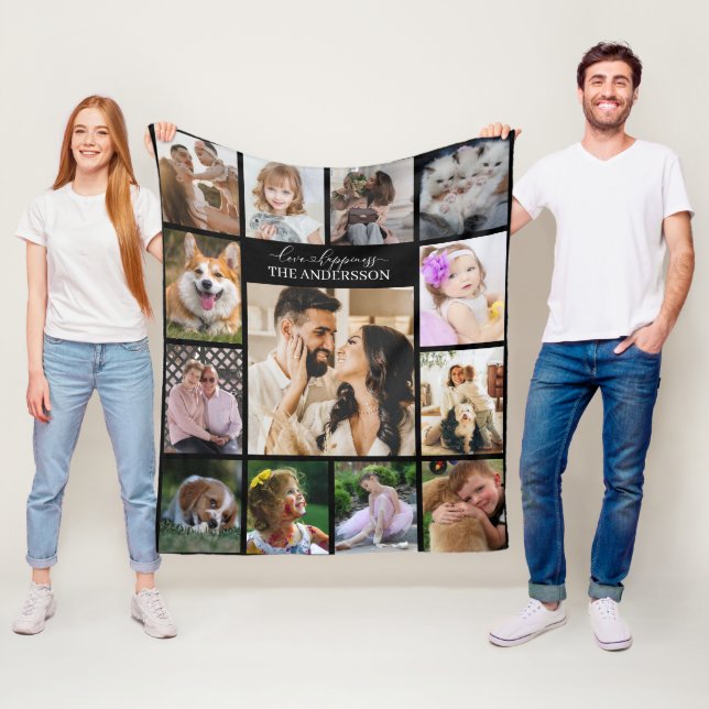 Moden Family FOTO Collage 13 Picture and Personal Fleecedecke (Beispiel)