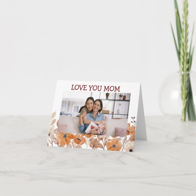 Moden Floral Happy Mother Day Card Karte (Vorderseite)