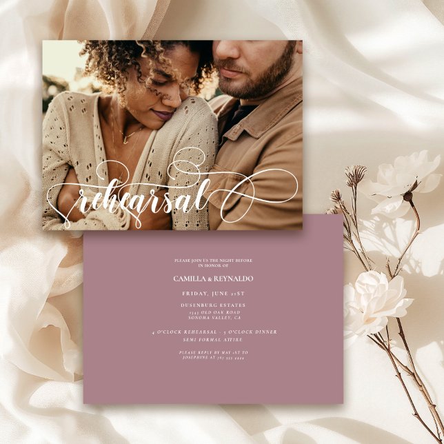 Moden Lilac=Farbminimale Probe Foto zum Abendessen Einladung (Von Creator hochgeladen)