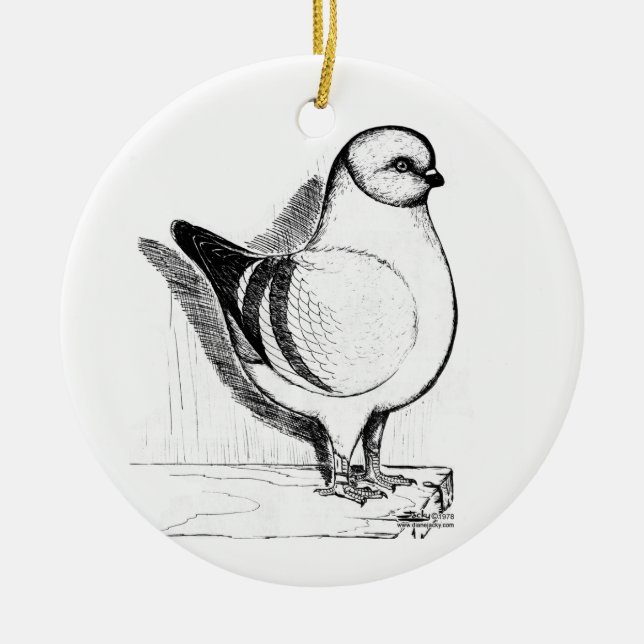 Modena Gazzi Pigeon 1978 Keramikornament (Vorne)