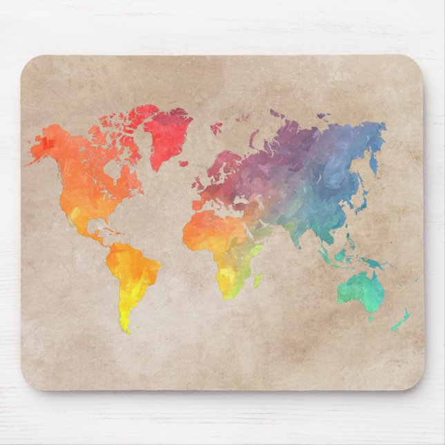 Modepad Weltkarte #map Mousepad (Vorne)
