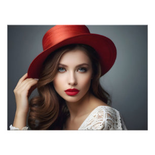 Modeportrait der Frauenkunst Fotodruck