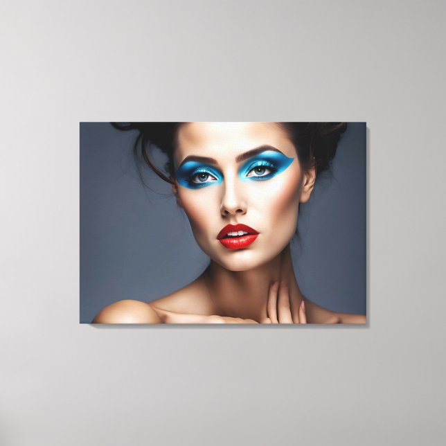 Modeportrait der Frauenkunst Leinwanddruck (Vorderseite)