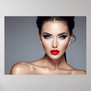 Modeportrait der Frauenkunst Poster