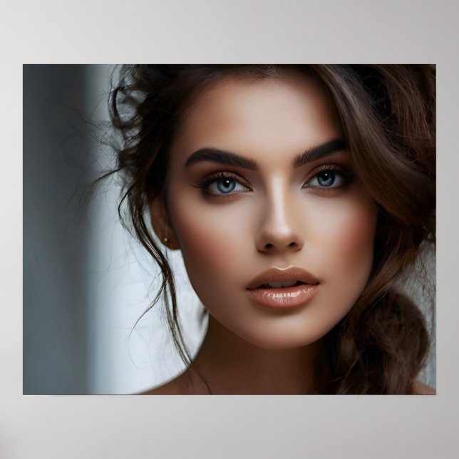 Modeportrait der Frauenkunst Poster (Vorne)