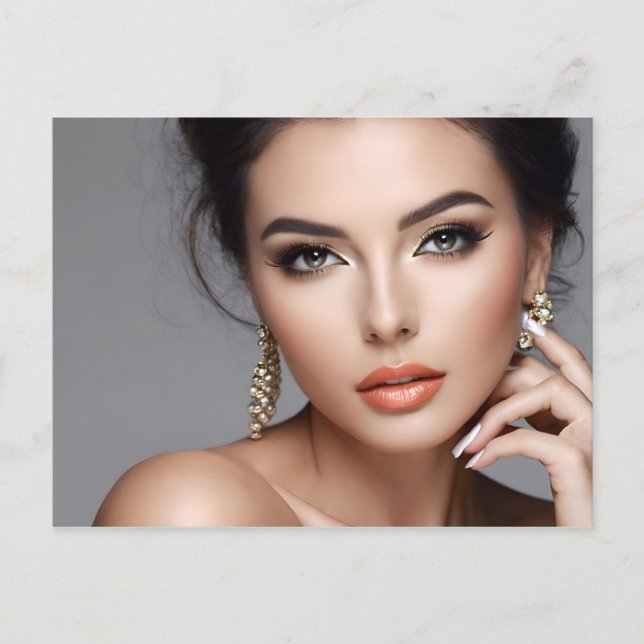 Modeportrait der Frauenkunst Postkarte (Vorderseite)