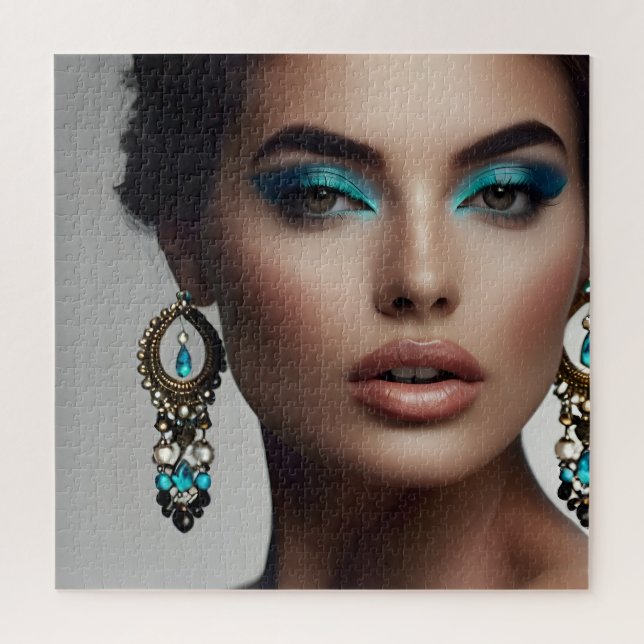 Modeportrait der Frauenkunst Puzzle (Vertikal)