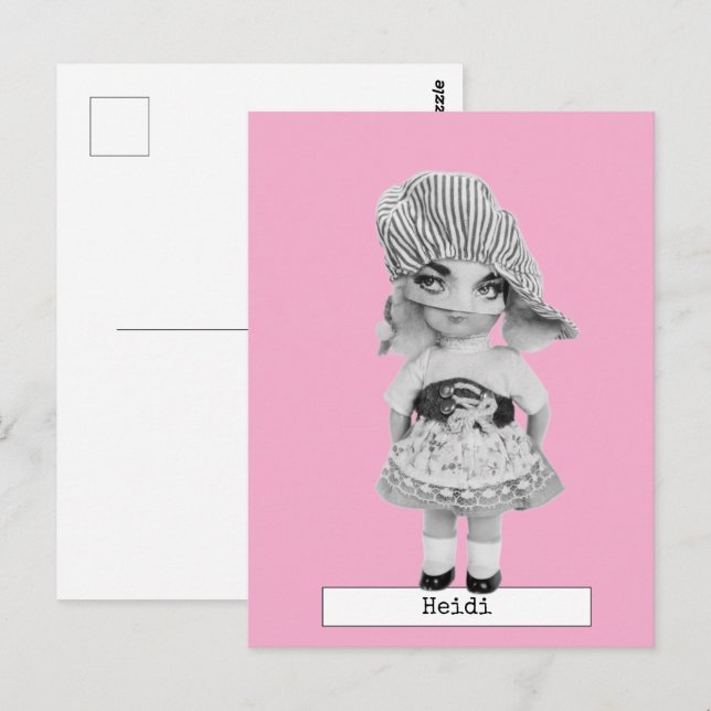 Modepuppe Postkarte (Vorne/Hinten)