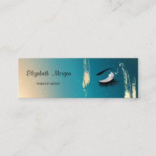 Moder Elegant, Pinselstrich, Wimpern, Make-up Mini Visitenkarte