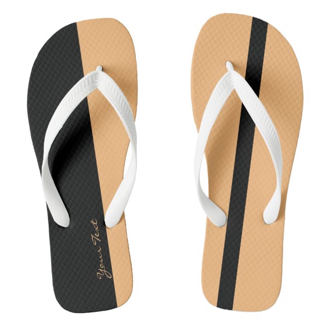 Moderate, leicht orange stilisierte vertikale Band Flip Flops (Fußbett)