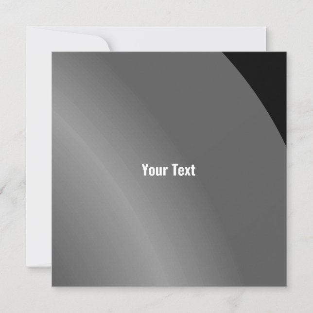 Moderate schwarze Moderne schattige Qr Karte (Vorderseite)