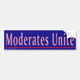 Moderates vereinigen autoaufkleber