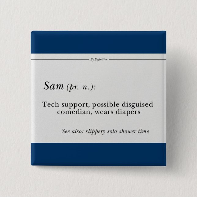 Moderator-Sam-Knopf Button (Vorderseite)