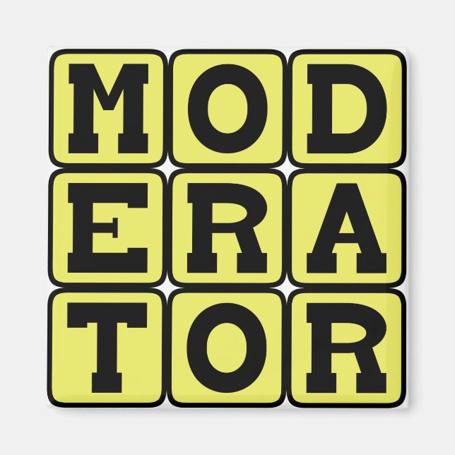 Moderator, Schlichter Magnet (Vorne)